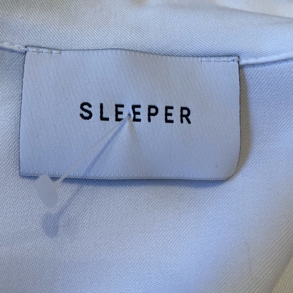 Sleeper Luxury Pajama Top Women’s Size S White Ostrich Feather-Trim Sleepwear - Picture 10 of 10